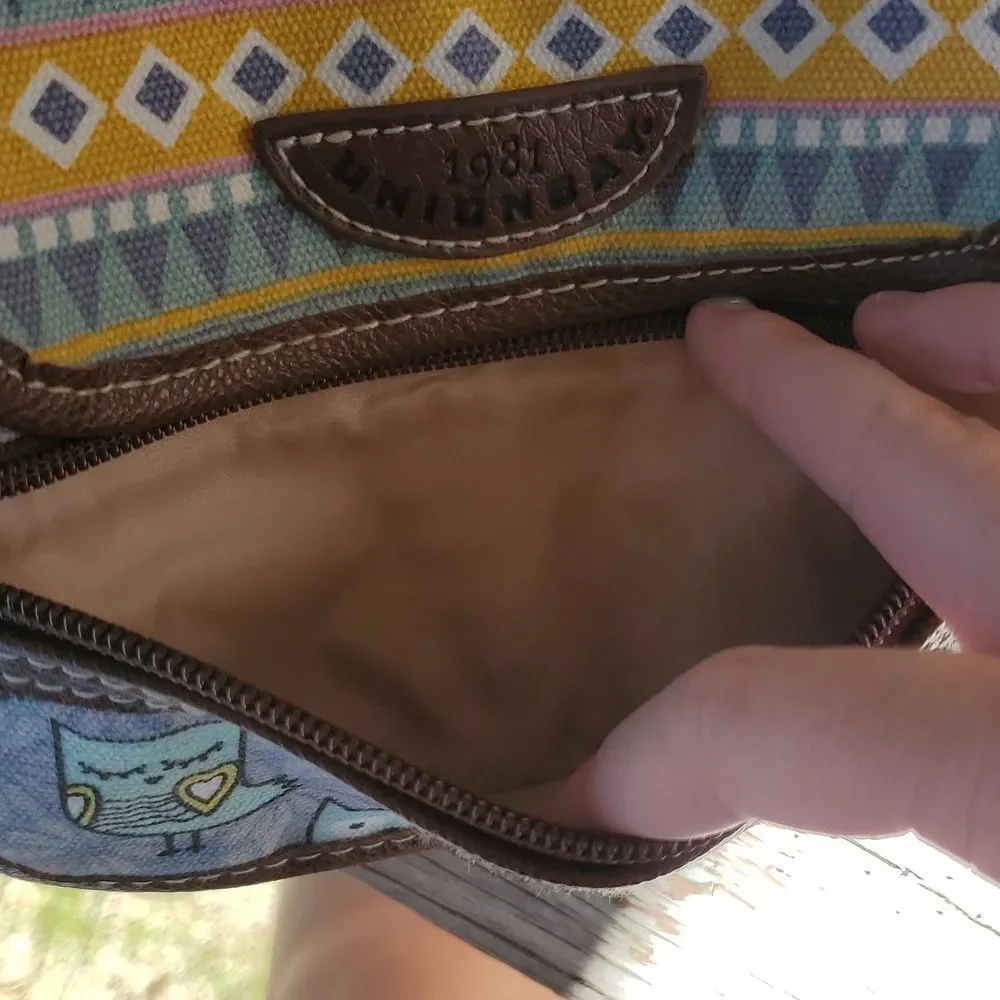 Unionbay Owl Print Crossbody Bag - Multi-Compartment Purse